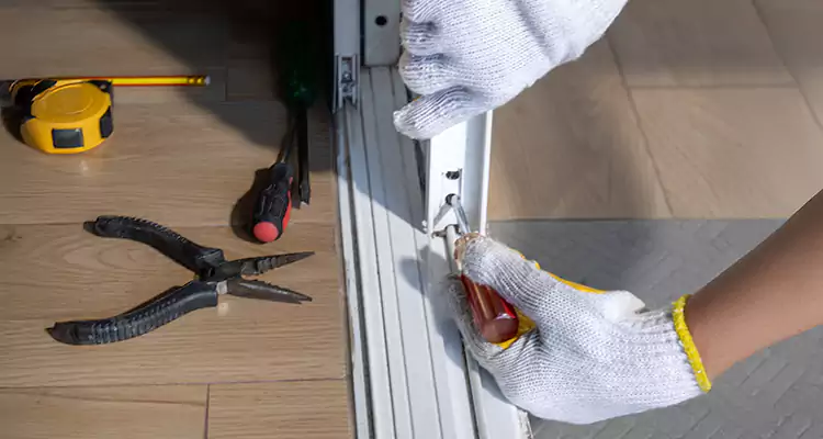 Backyard Sliding Door Track Repair in Sun City Center, FL